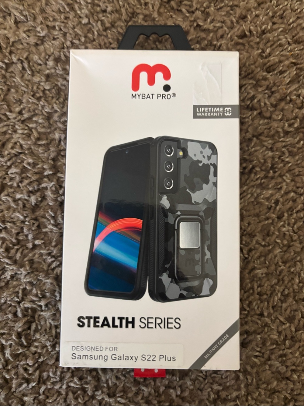 MyBat Pro Stealth Series Case for Samsung Galaxy S22 Plus - Black Gray Camo